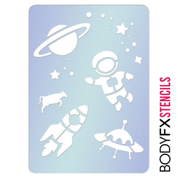 Space Stencil- Create Awesome, Intergalactic Facepaint designs easy ...
