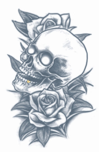 Temporary Tattoos- Skull and Roses Temporary Tattoos- Skull and Roses