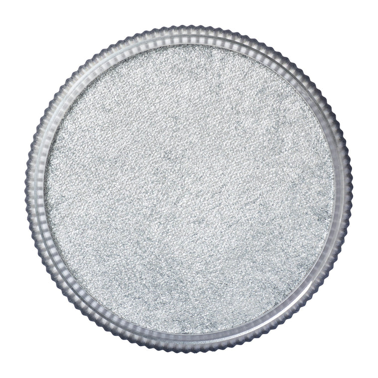 TAG Pearl Silver face paint 32g colour swatch top view