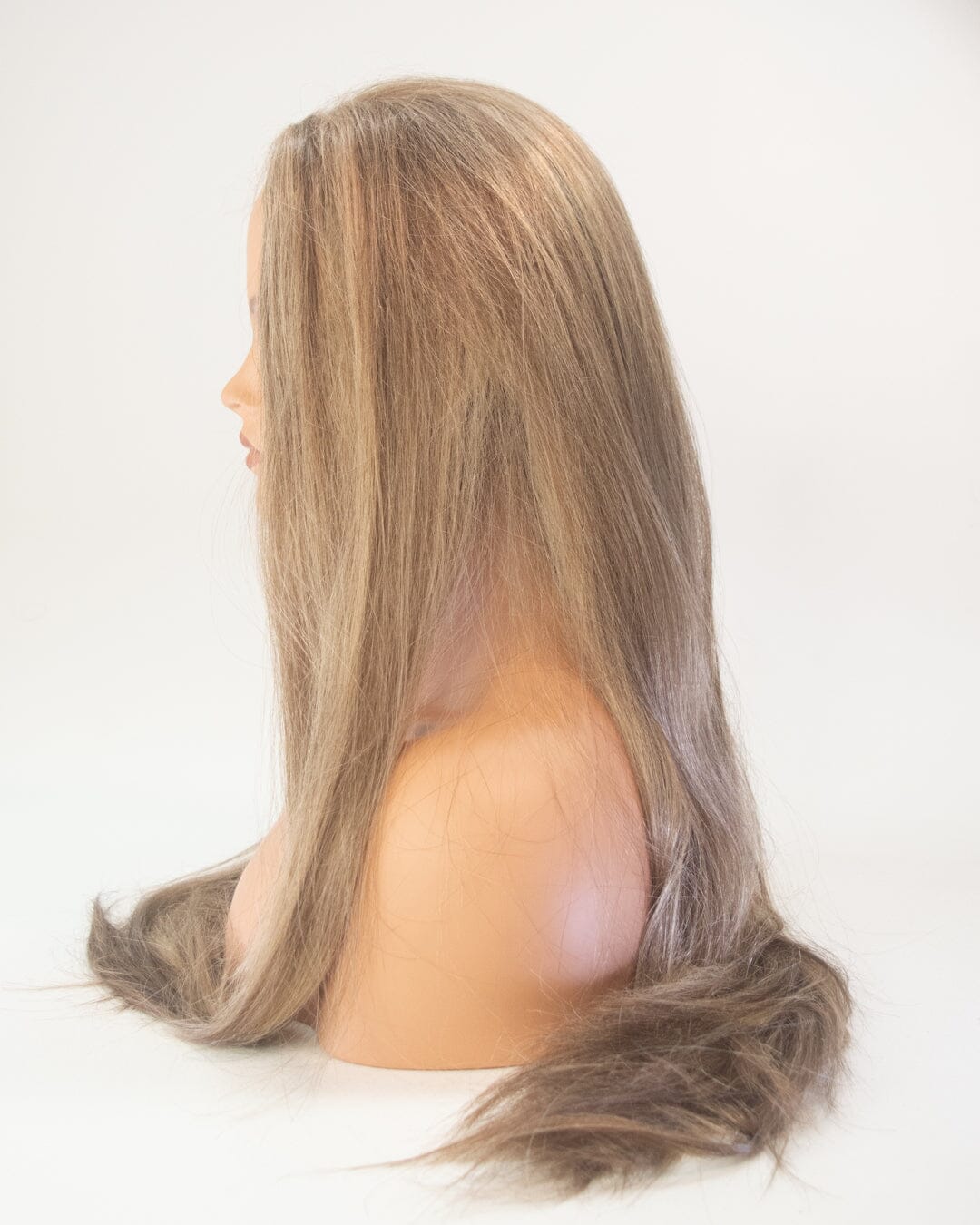 DARK BLONDE STREAKED 80CM WOMENSs Synthetic Hair Wig
