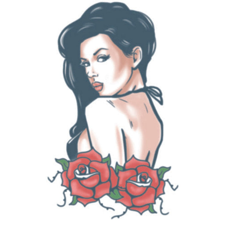 Temporary Tattoos- Rose Pin Up