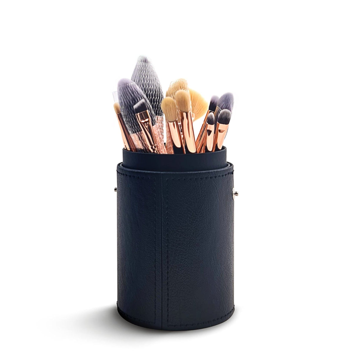 16-Piece Make Up Brush Set with Black Cylinder Case
