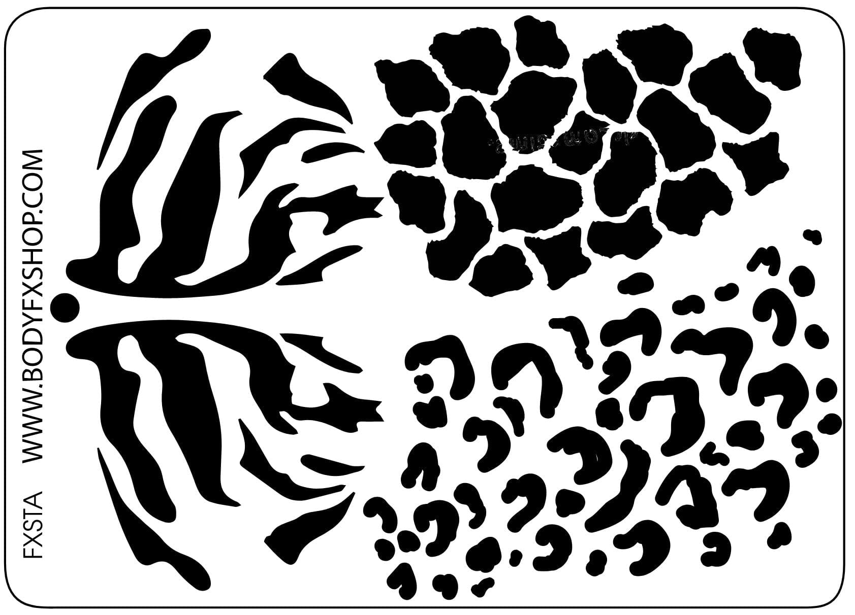 Animal Print Stencil Create any Animal design with Face Paint easily