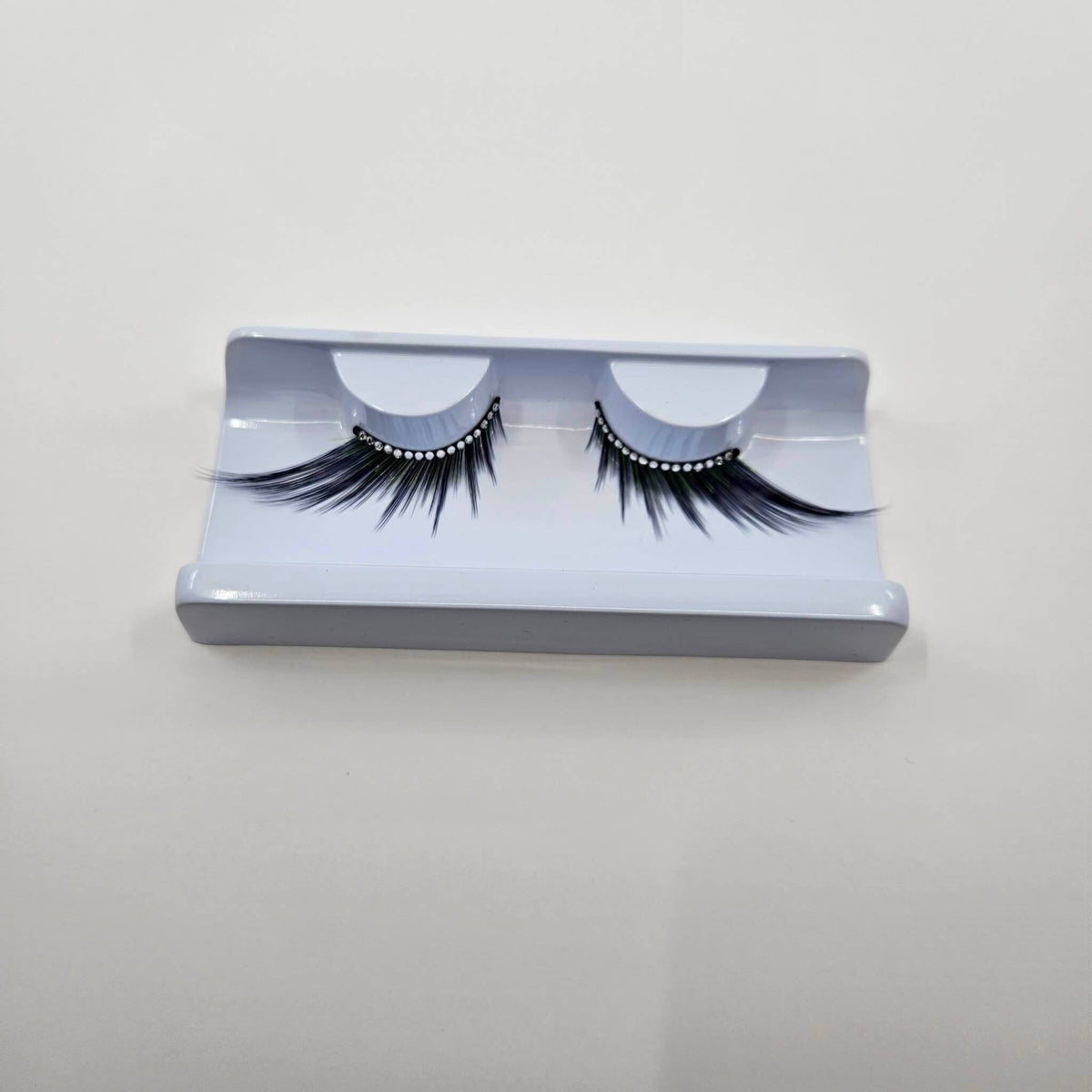 Blue &amp; Black Lashes With Crystals