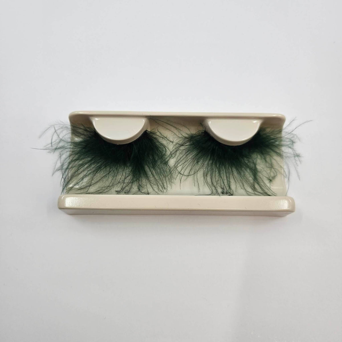 Floating Feather Dark Green Lashes