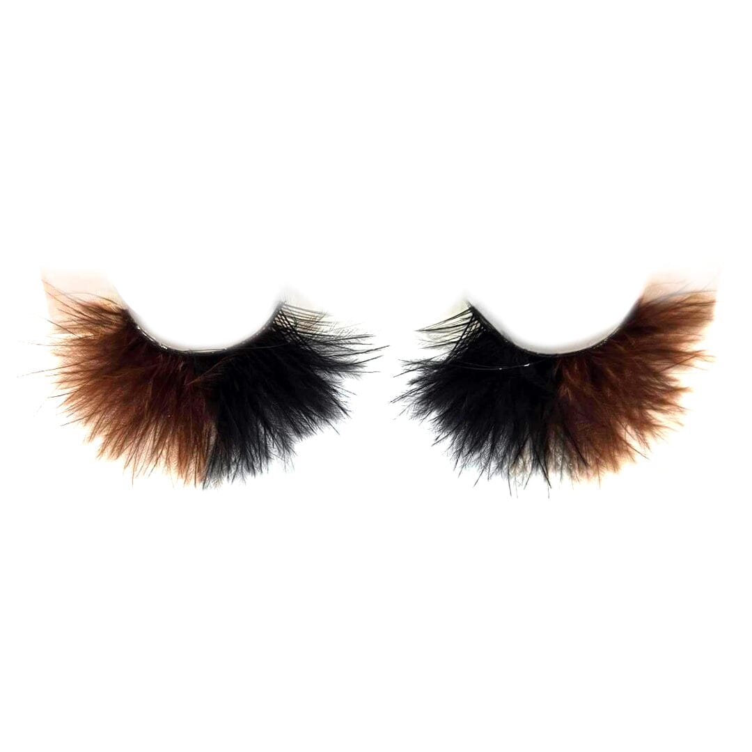 Fluffy Feather Black and Brown Lashes
