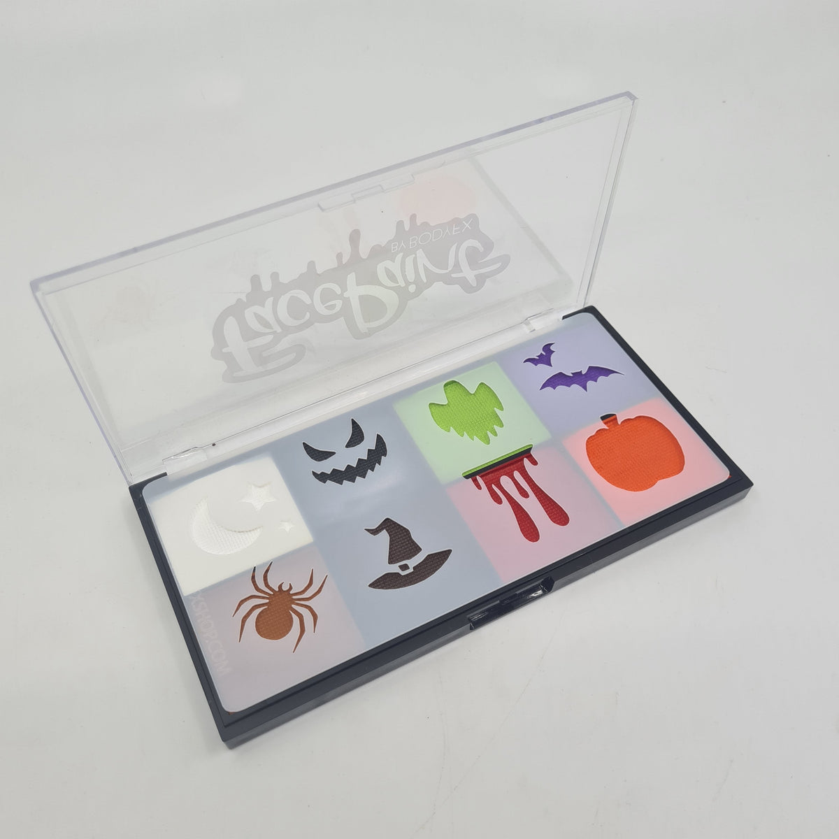 Halloween face paint palette with Mini Halloween stencil