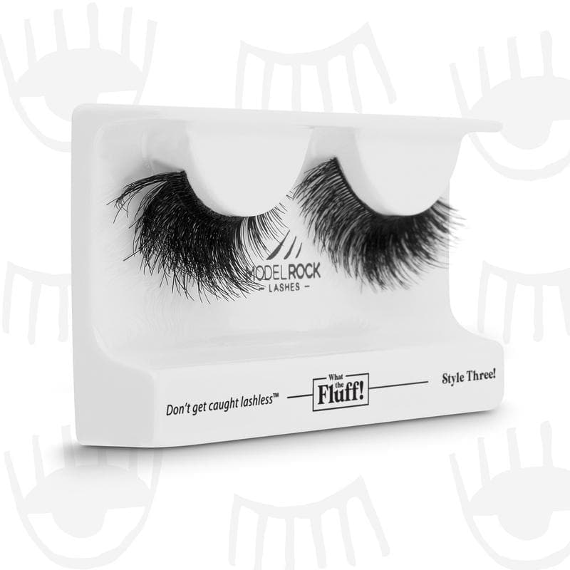 MODEL ROCK LASHES- WHAT THE FLUFF ! &#39;STYLE THREE&#39;