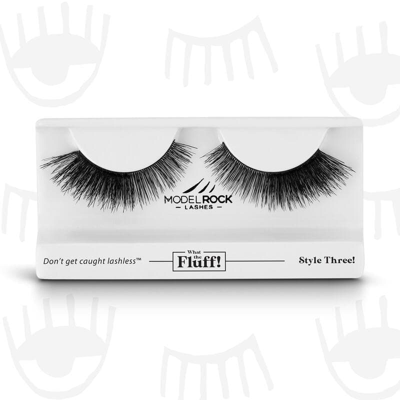 MODEL ROCK LASHES- WHAT THE FLUFF ! &#39;STYLE THREE&#39;