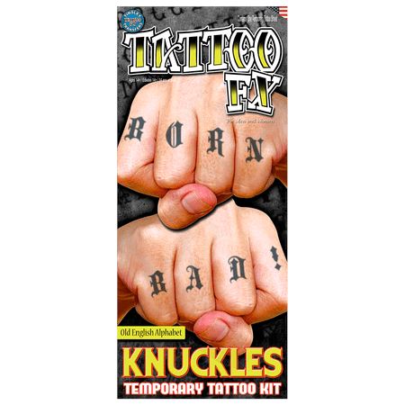 Temporary Tattoos- Knuckles Old English