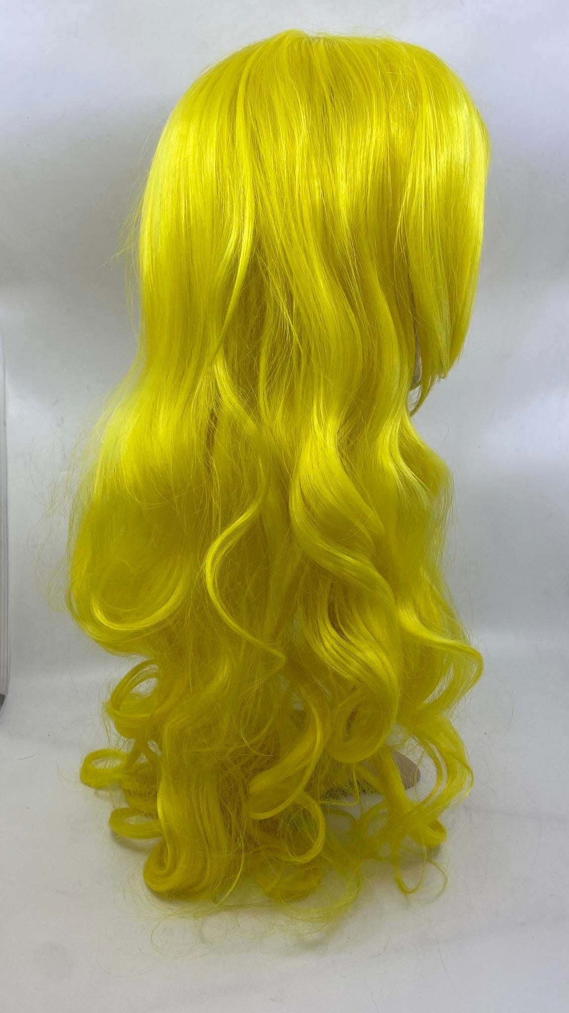 WIG- 70CM YELLOW CURLY