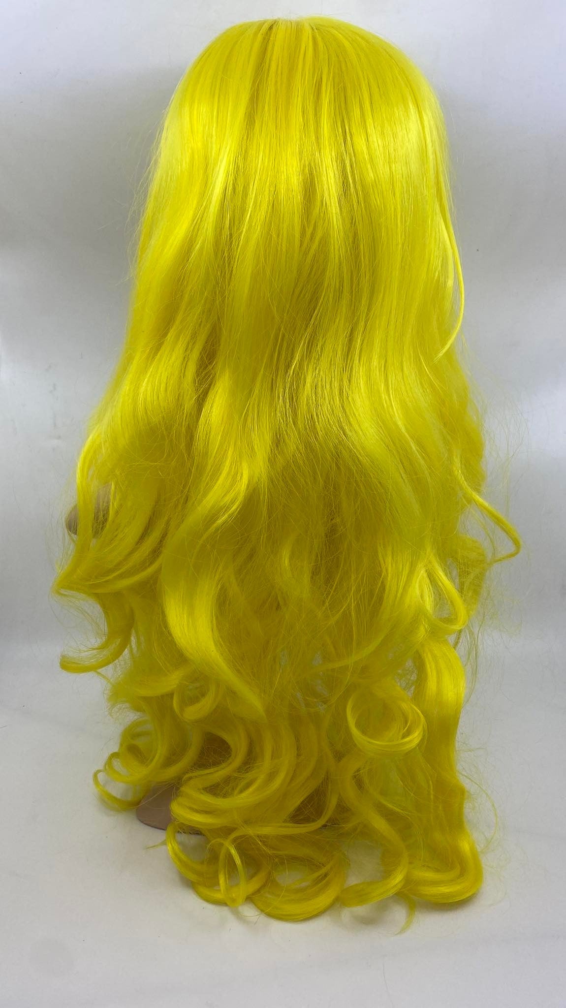 WIG- 70CM YELLOW CURLY