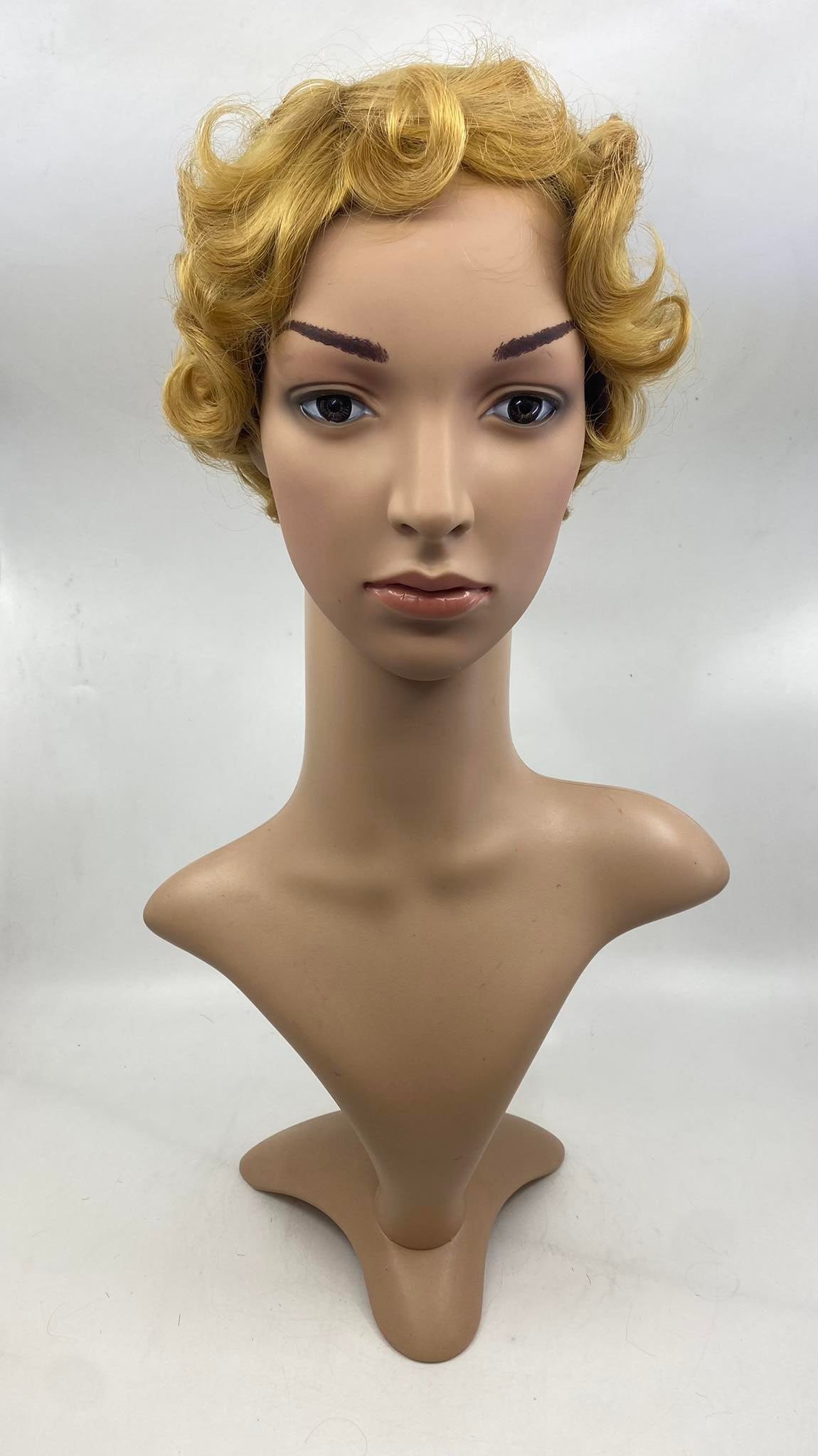 WIG- DARK BLONDE- FINGER WAVED