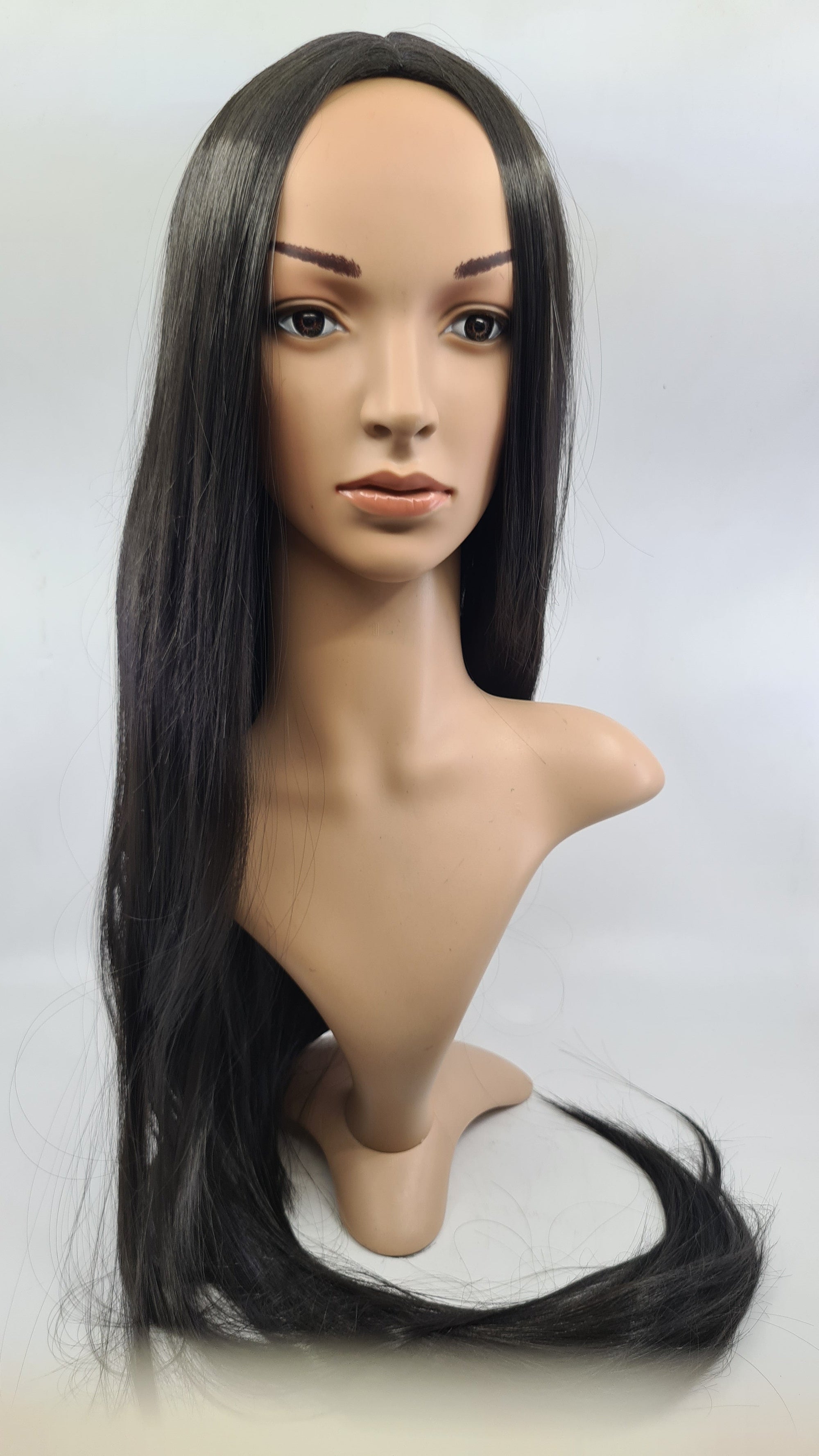 Wig- Morticia- Extra Long Straight Black